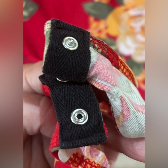 Caren Sport Red Floral Chain Design Ruffled Bodysuit Size 3X - Picture 7 of 12